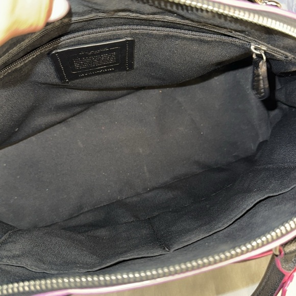 COACH (F13000) SIERRA SATCHEL CROSSGRAIN LEATHER WITH MULTI EDGEPAINT BAG - Picture 10 of 14